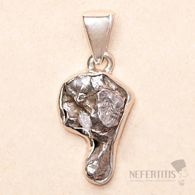 Meteorite Campo del Cielo pendant silver Ag 925 P2338