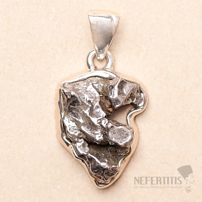 Meteorit Campo del Cielo přívěsek stříbro Ag 925 P2340