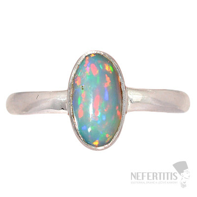 Ethiopian opal ring silver Ag 925 R2354