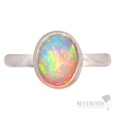 Opál etiópsky prsteň striebro Ag 925 R2364