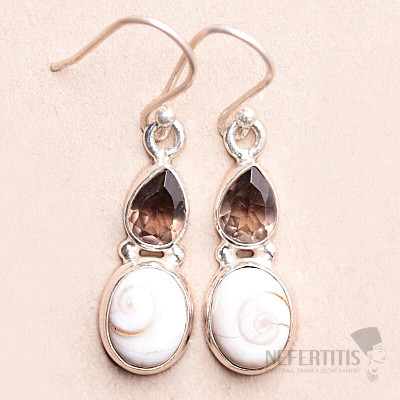 Shiva eye (aragonite) earrings silver Ag 925 23788