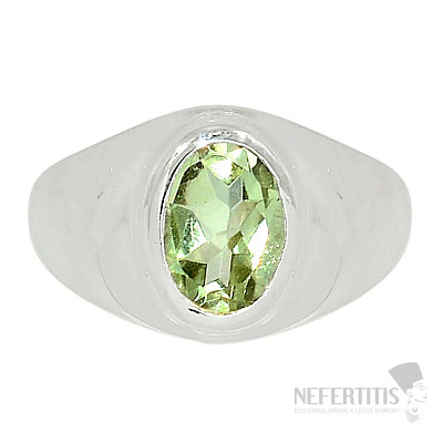 Grüner Amethyst - Prasiolith Ring Silber Ag 925 R2383