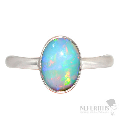 Ethiopian opal ring silver Ag 925 R2394