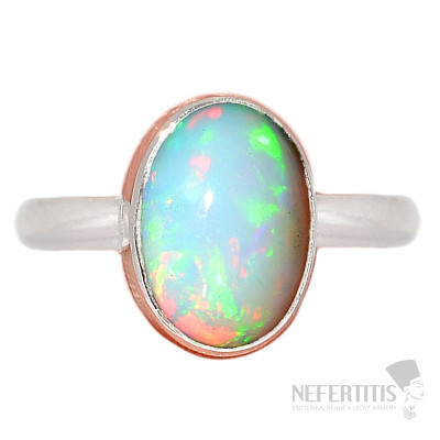 Ethiopian opal ring silver Ag 925 R2404