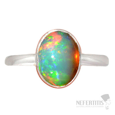 Ethiopian opal ring silver Ag 925 R2409