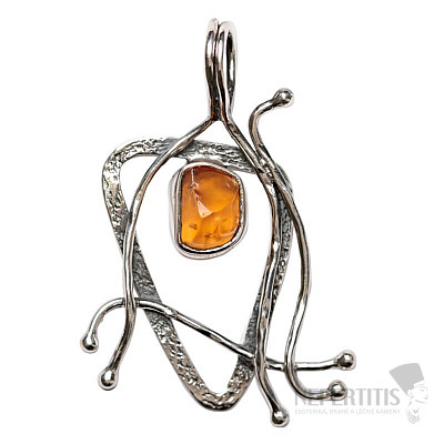Designer pendant citrine silver Ag 925 P2410