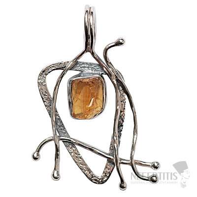Designer pendant citrine silver Ag 925 P2417