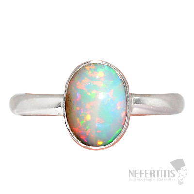 Ethiopian opal ring silver Ag 925 R2420