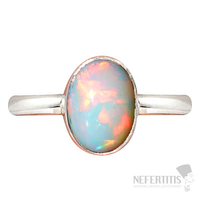 Opál etiópsky prsteň striebro Ag 925 R2422
