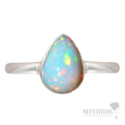Opál etiópsky prsteň striebro Ag 925 R2427