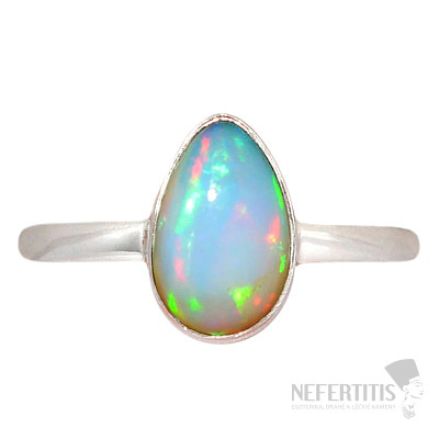 Opál etiopský prsten stříbro Ag 925 R2433