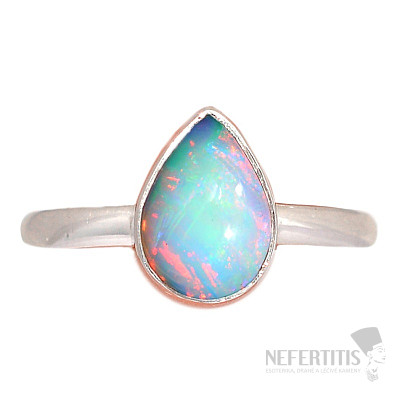 Opál etiópsky prsteň striebro Ag 925 R2434