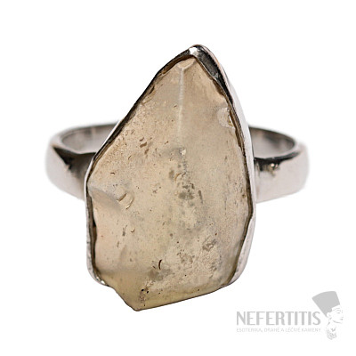 Libyan desert glass ring silver Ag 925 R245