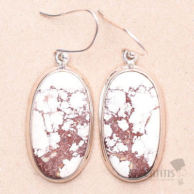 Magnesite Wild horse earrings silver Ag 925 E250