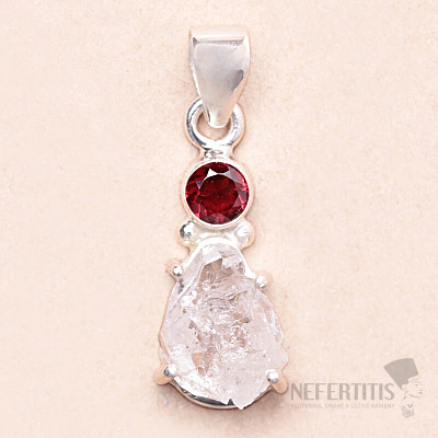 Herkimer diamant přívěsek stříbro Ag 925 KO251