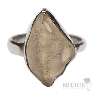 Libyan desert glass ring silver Ag 925 R252