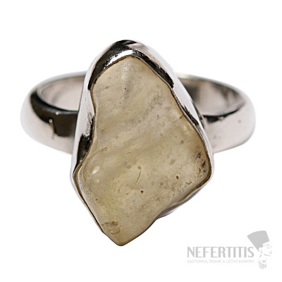 Libyan desert glass ring silver Ag 925 R257