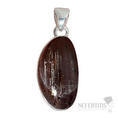 Sunstone black pendant silver Ag 925 P261