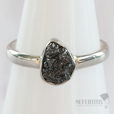 Diamant přírodní surový prsten stříbro Ag 925 R263