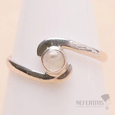 Měsíční kámen duhový prsten stříbro Ag 925 R2676