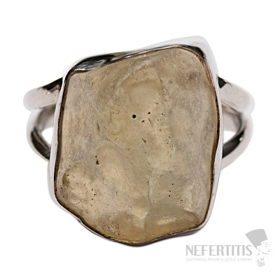 Libyan desert glass ring silver Ag 925 R268