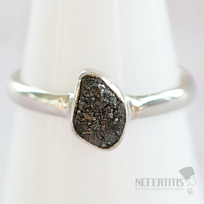 Diamant přírodní surový prsten stříbro Ag 925 R269