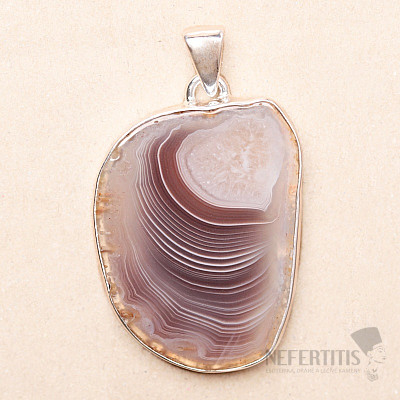 Agate Botswana slice pendant silver Ag 925 P270