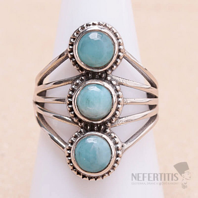Larimar prsten stříbro Ag 925 KO271