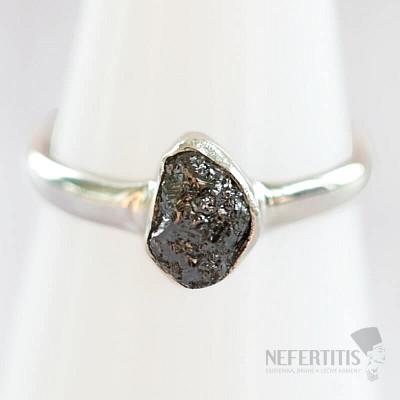 Diamant přírodní surový prsten stříbro Ag 925 R275