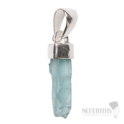 Dizajnový prívesok akvamarín striebro Ag 925 P276