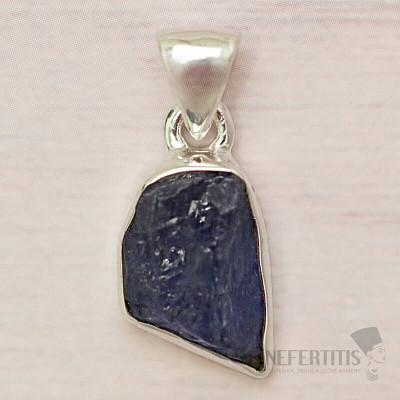 Tanzanite raw pendant silver Ag 925 LOT277