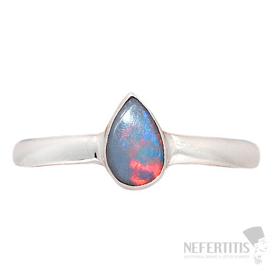 Opál austrálsky prsteň striebro Ag 925 R2770