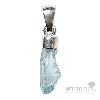 Dizajnový prívesok akvamarín striebro Ag 925 P278