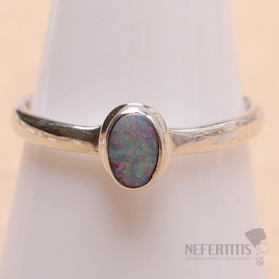 Opál austrálsky prsteň striebro Ag 925 R2781
