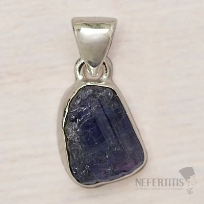Tanzanite raw pendant silver Ag 925 LOT279