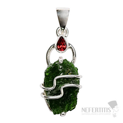 Designový přívěsek chromdiopsid stříbro Ag 925 P281