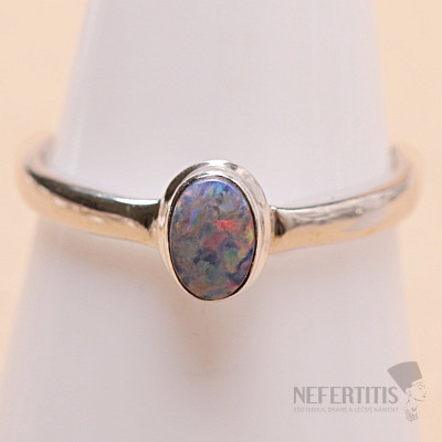 Opál austrálsky prsteň striebro Ag 925 R2815