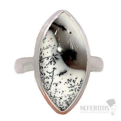 Opál dendritický prsteň striebro Ag 925 R2830