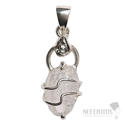 Designer pendant Herkimer diamond silver Ag 925 P285