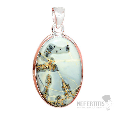 Indonesian Maligano jasper pendant silver Ag 925 P286