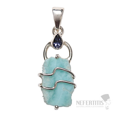 Designer pendant larimar silver Ag 925 P287