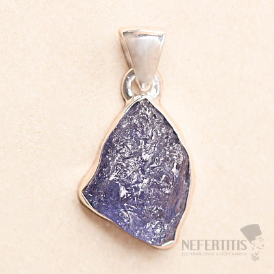 Tanzanite raw pendant silver Ag 925 LOT287