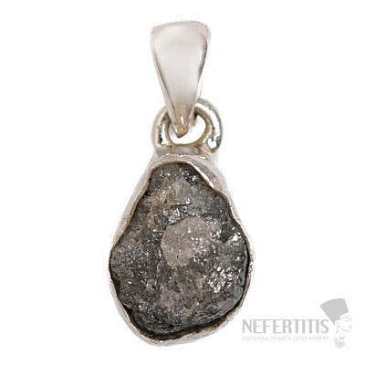 Diamant Natur Roh Anhänger Silber Ag 925 P288
