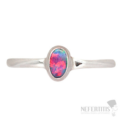 Opal australischer Ring Silber Ag 925 R2897