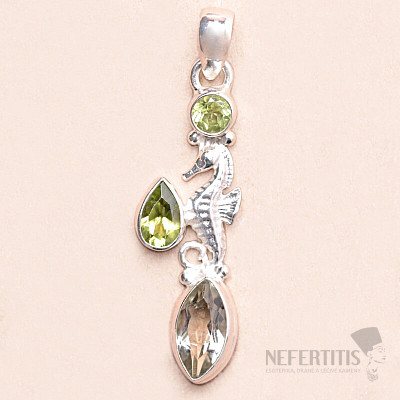 Grüner Amethyst - Prasiolith Anhänger Silber Ag 925 KO29