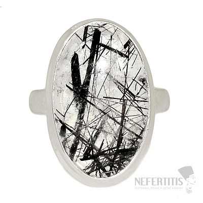 Tourmaline in crystal ring silver Ag 925 R2915