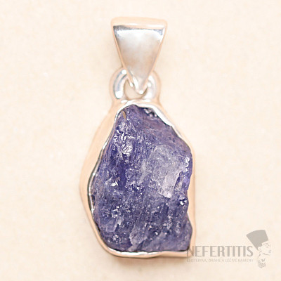 Tanzanite raw pendant silver Ag 925 LOT292