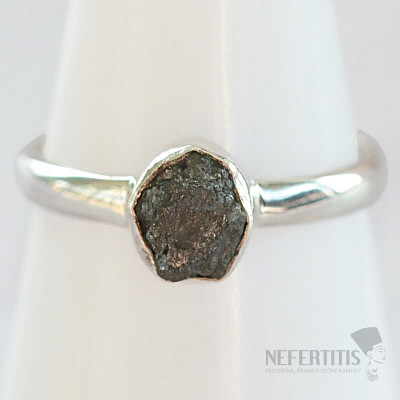 Diamant přírodní surový prsten stříbro Ag 925 R293