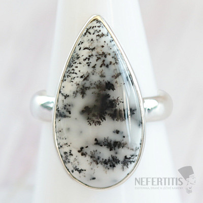 Opal-dendritischer Ring Silber Ag 925 R2938