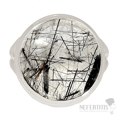 Tourmaline in crystal ring silver Ag 925 R2941